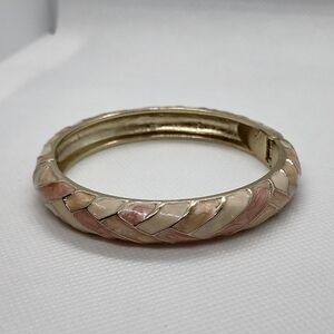 Blush‎ Pink & Rose Gold Bangle Bracelet
